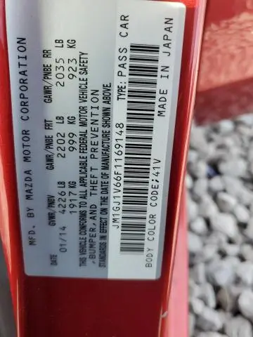 2015 MAZDA 6 TOURING  