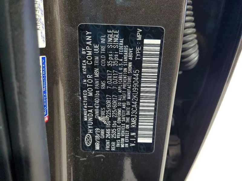 2019 HYUNDAI TUCSON SE  