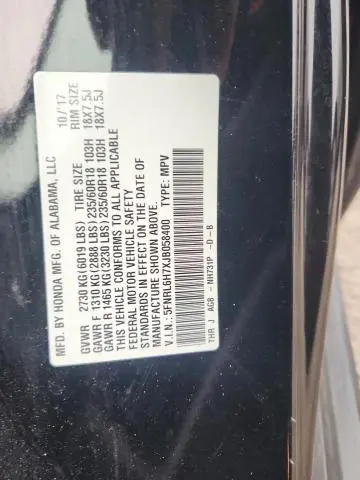 2018 HONDA ODYSSEY EXL  