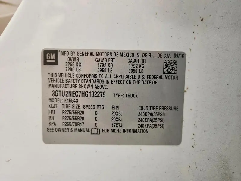 2017 GMC SIERRA K1500 SLT  