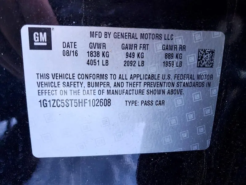 2017 CHEVROLET MALIBU LS  