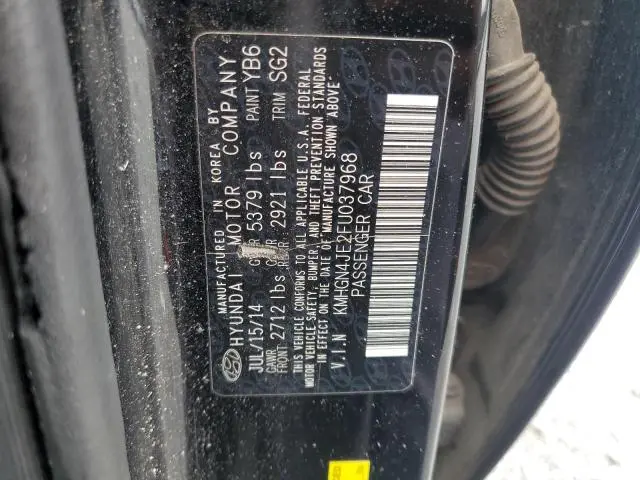 2015 HYUNDAI GENESIS 3.8L  