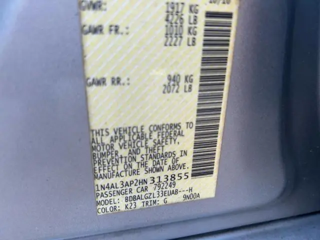 2017 NISSAN ALTIMA 2.5  