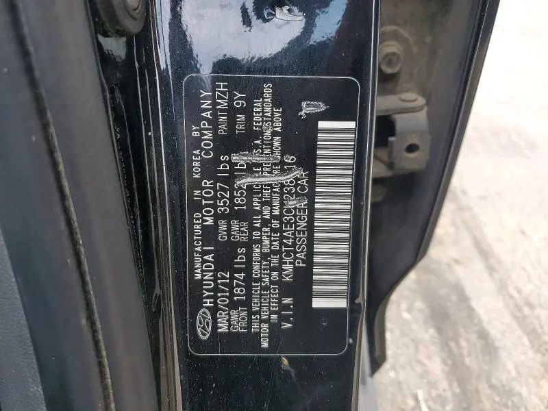 2012 HYUNDAI ACCENT GLS  