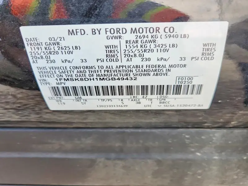 2021 FORD EXPLORER XLT  
