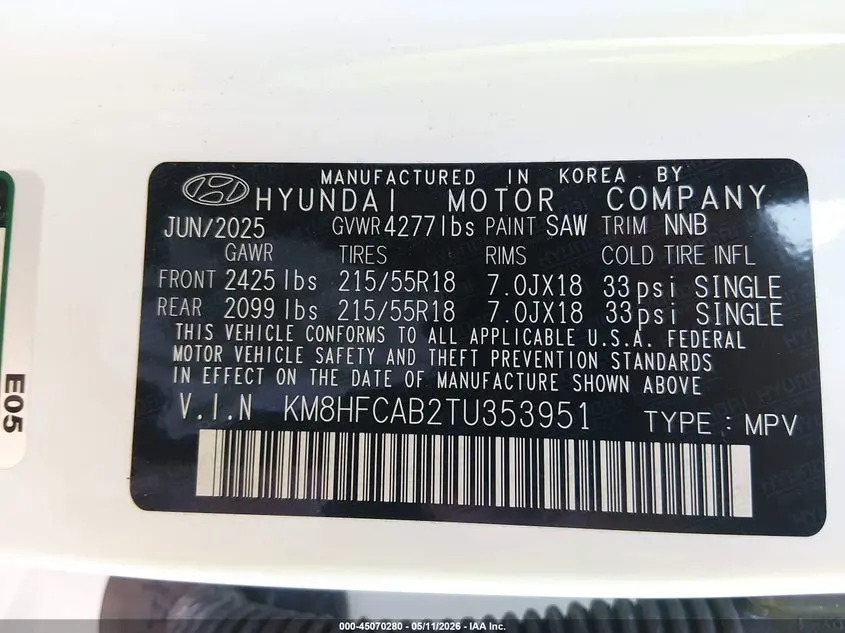 2026 HYUNDAI KONA SEL SPORT