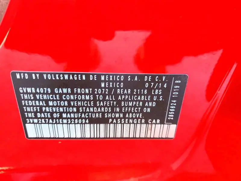 2014 VOLKSWAGEN JETTA BASE  