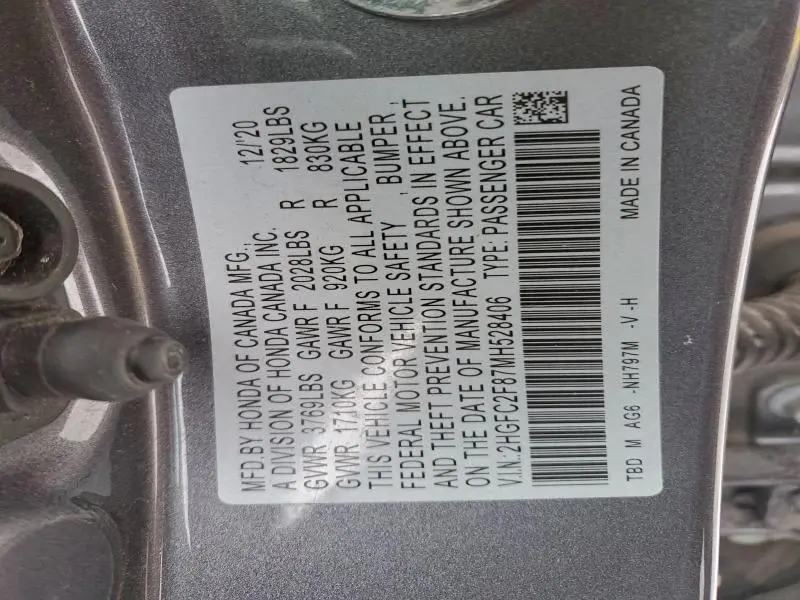 2021 HONDA CIVIC SPORT  