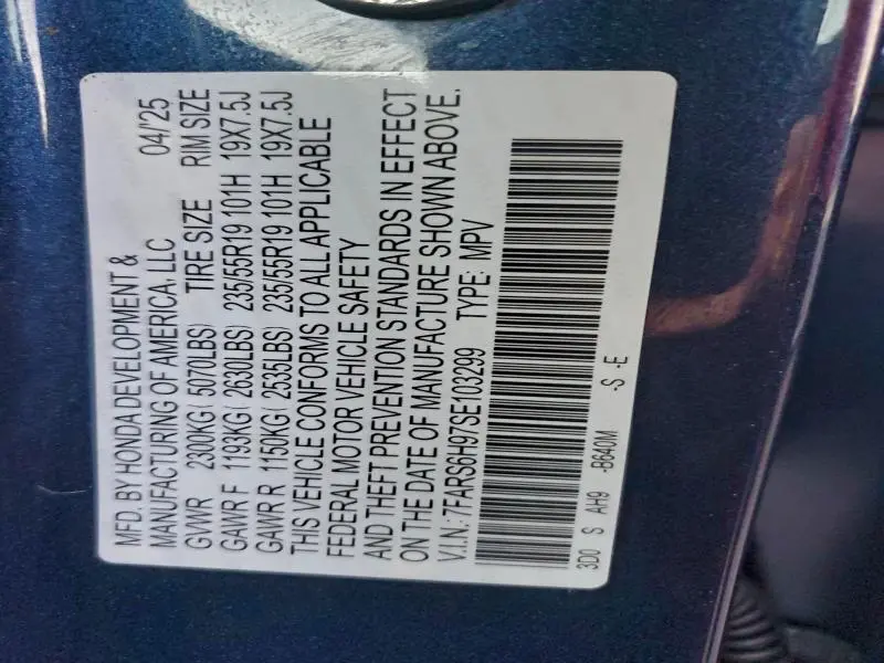 2025 HONDA CR-V SPORT TOURING  