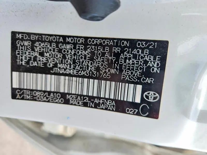 2021 TOYOTA COROLLA XSE  