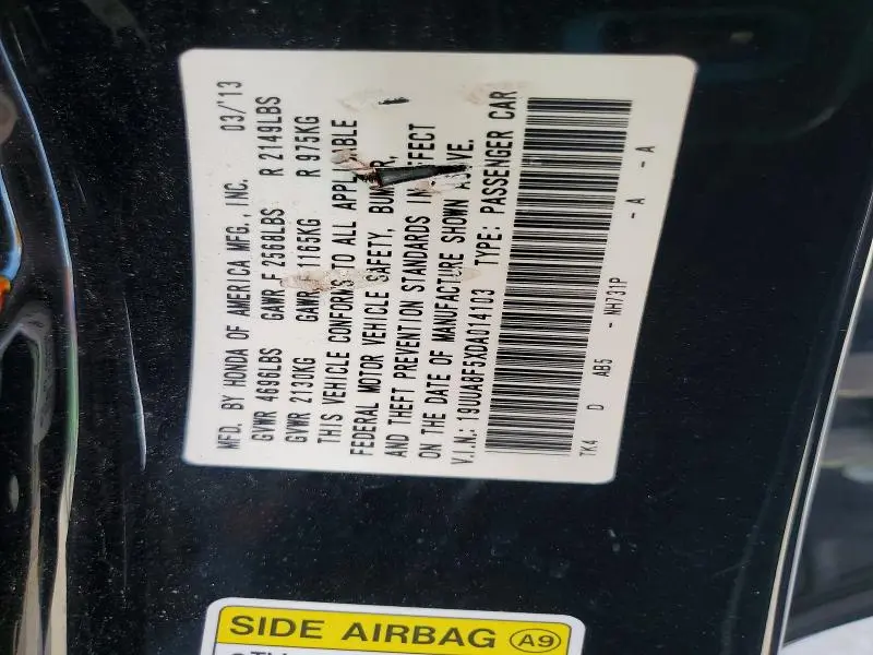 2013 ACURA TL TECH  