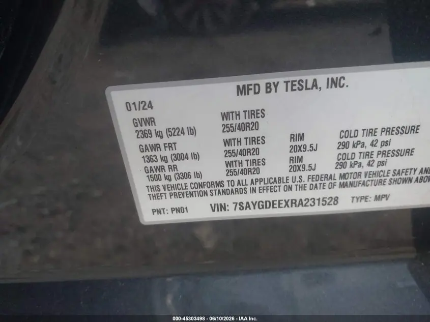 2024 TESLA MODEL Y LONG RANGE DUAL MOTOR ALL-WHEEL DRIVE