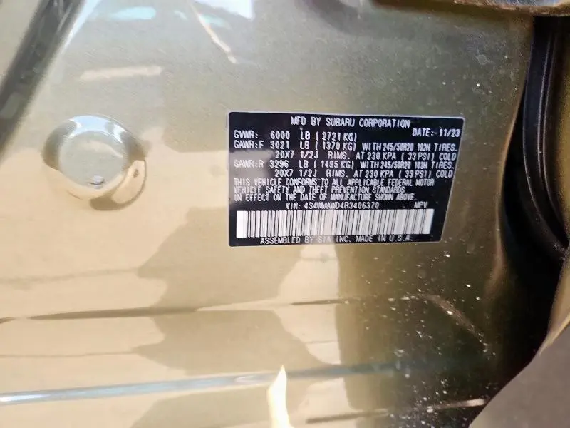 2024 SUBARU ASCENT TOURING  