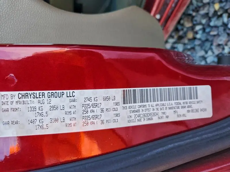 2013 CHRYSLER TOWN & COUNTRY TOURING  