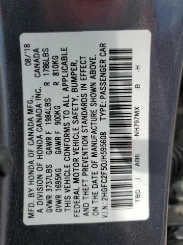 2018 HONDA CIVIC LX  