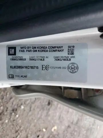 2019 CHEVROLET SPARK 1LT  