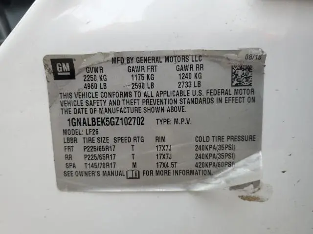 2016 CHEVROLET EQUINOX LS  