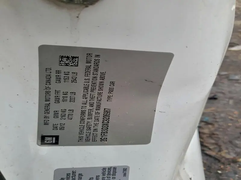 2012 CHEVROLET CAMARO LT  