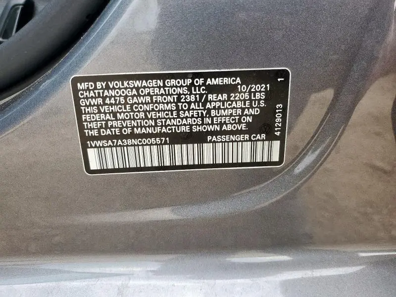 2022 VOLKSWAGEN PASSAT SE  