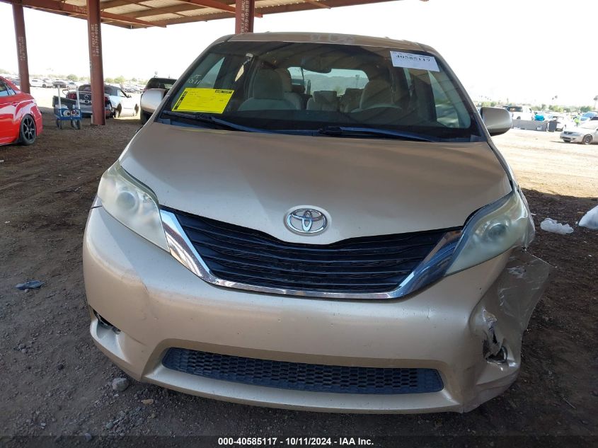 2012 TOYOTA SIENNA LE V6 8 PASSENGER