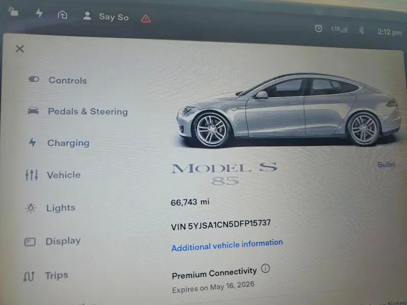 2013 TESLA MODEL S   