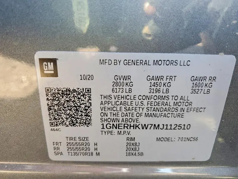 2021 CHEVROLET TRAVERSE LT  
