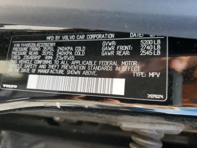 2012 VOLVO XC60 3.2  