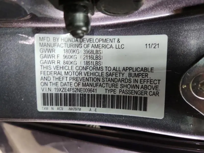 2022 HONDA INSIGHT EX  