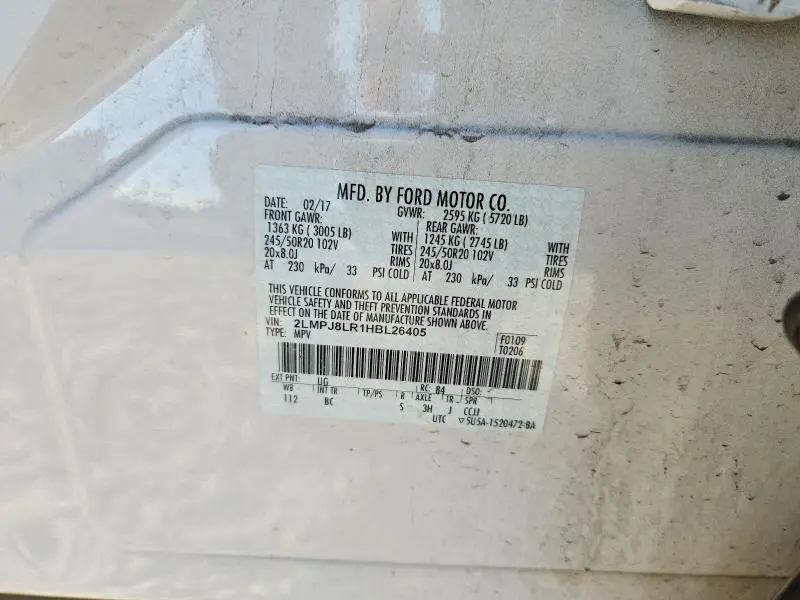 2017 LINCOLN MKX RESERVE  