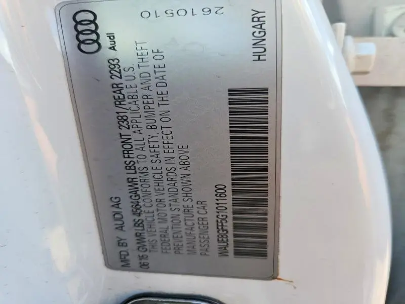 2016 AUDI A3 PREMIUM PLUS  