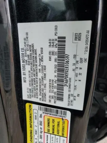 2014 FORD FUSION TITANIUM  