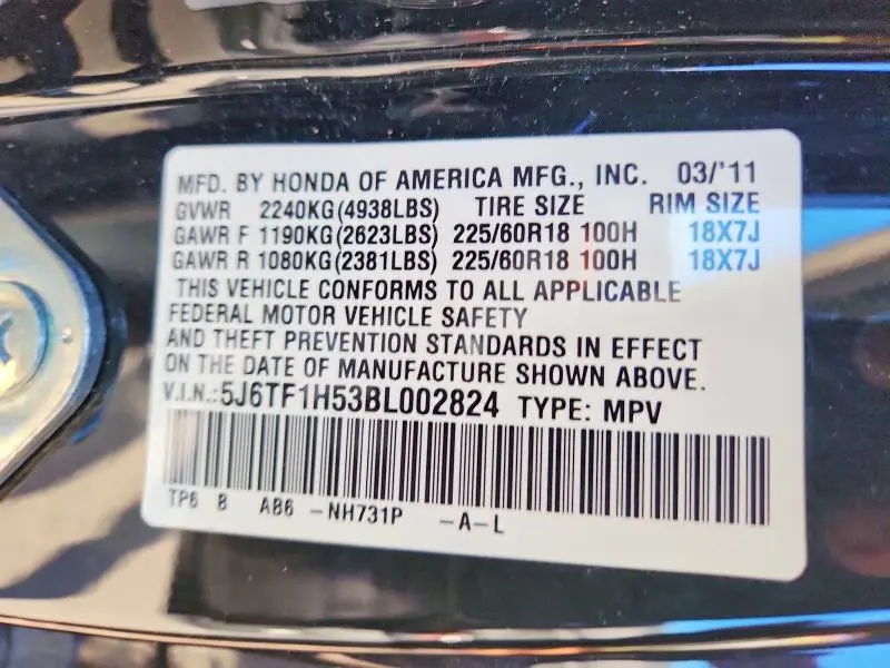 2011 HONDA ACCORD CROSSTOUR EXL  