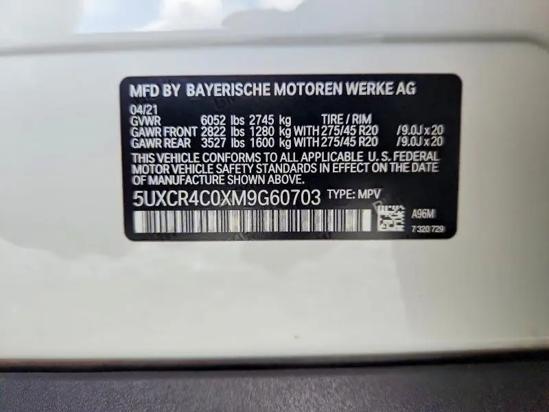 2021 BMW X5 SDRIVE 40I  