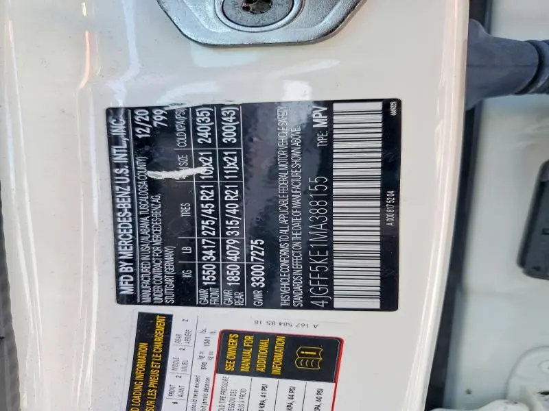 2021 MERCEDES-BENZ GLS 450 4MATIC  
