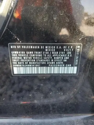 2017 VOLKSWAGEN JETTA SE  