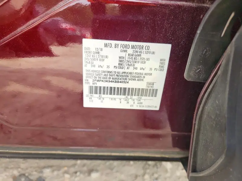 2019 FORD EDGE TITANIUM  