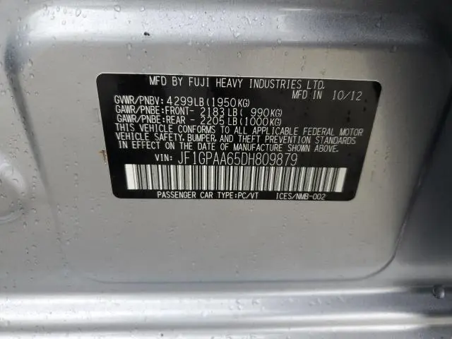 2013 SUBARU IMPREZA   