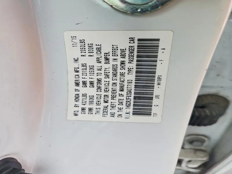 2016 HONDA ACCORD EXL  
