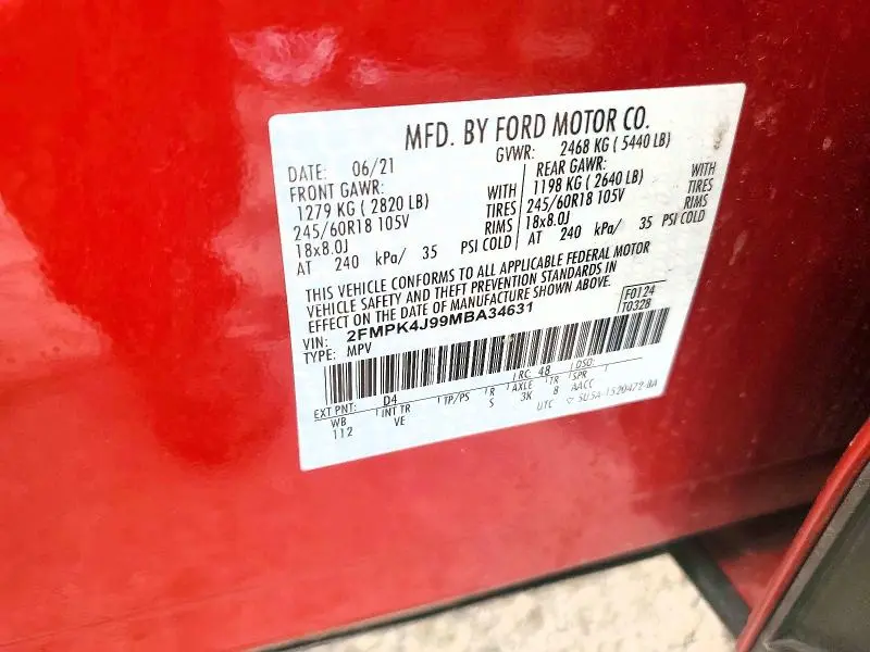 2021 FORD EDGE SEL  