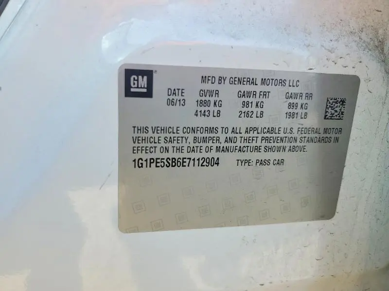 2014 CHEVROLET CRUZE LT  