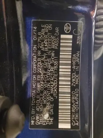 2014 TOYOTA PRIUS   