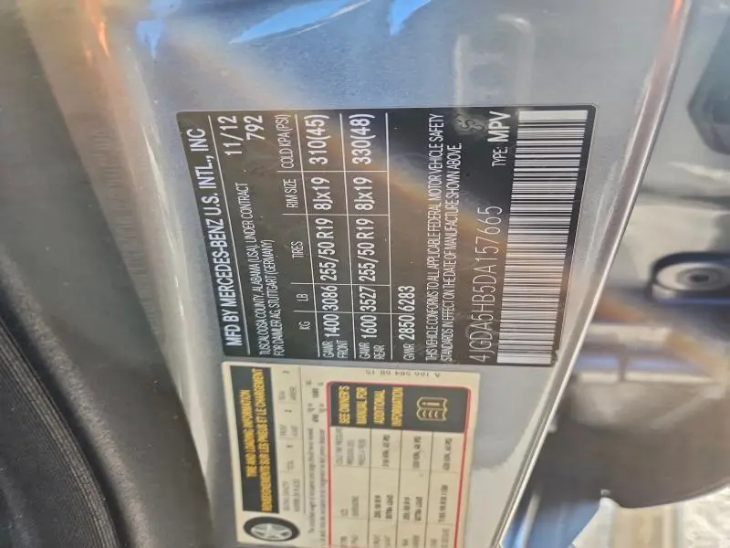 2013 MERCEDES-BENZ ML 350 4MATIC  