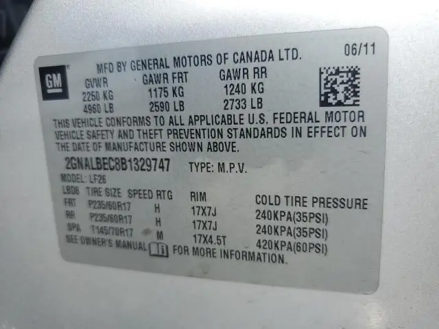 2011 CHEVROLET EQUINOX LS  