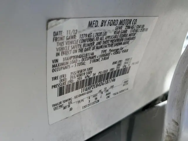 2013 FORD TAURUS SEL  