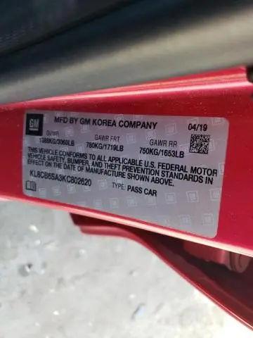 2019 CHEVROLET SPARK LS  