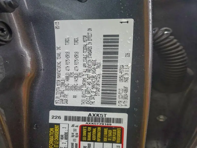 2015 TOYOTA TUNDRA CREWMAX SR5  