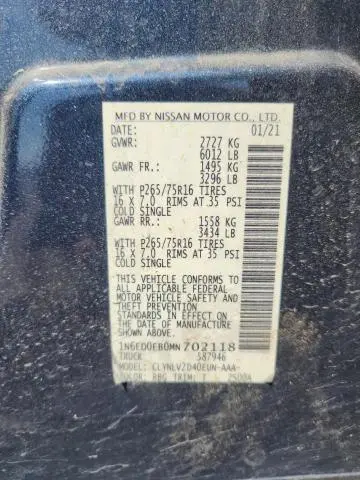 2021 NISSAN FRONTIER PRO-4X  