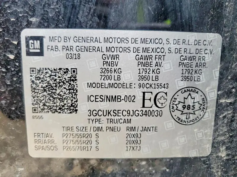 2018 CHEVROLET SILVERADO K1500 LTZ  