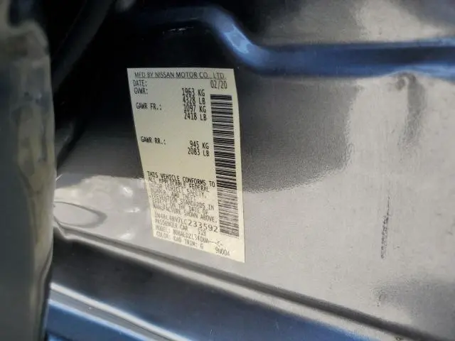 2020 NISSAN ALTIMA S  