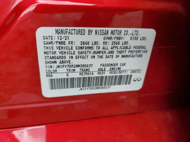 2022 INFINITI Q50 RED SPORT 400  